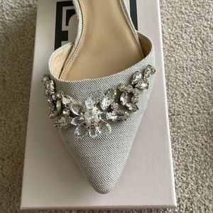 IVANKA TRUMP linen embellished flats